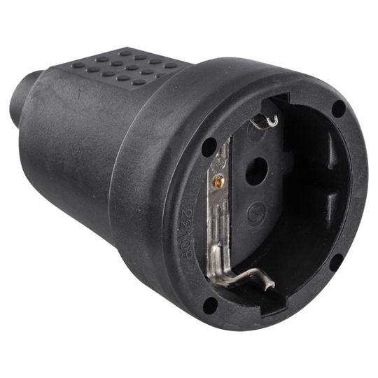 Contrastekker Rubber Zwart